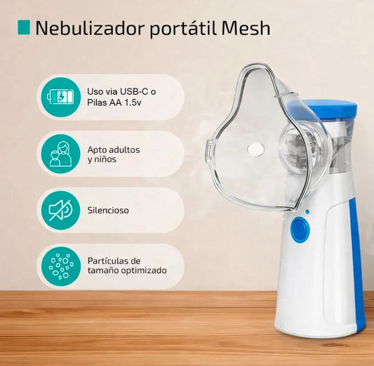 NEBPRO 2.0 Nebulizador Inalámbrico Portátil 💨 | Alivio Respiratorio Rápido en Cualquier Lugar