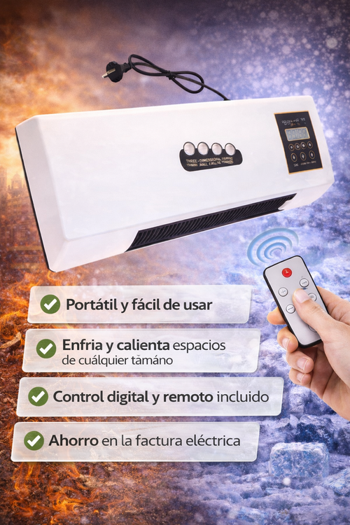 ClimaPerfect™ Aire Acondicionado Portátil 2 en 1 Frío & Calor ⚡(No Requiere Instalación)