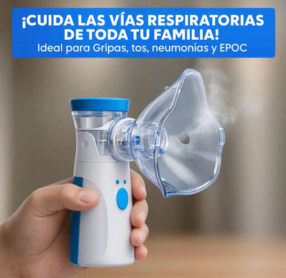 NEBPRO 2.0 Nebulizador Inalámbrico Portátil 💨 | Alivio Respiratorio Rápido en Cualquier Lugar